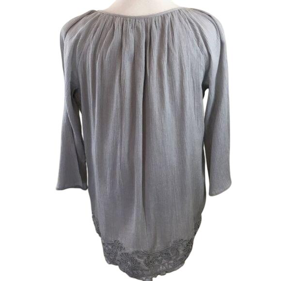 Soft Surroundings Gray Top Soutache Cording Size XS - Picture 9 of 9